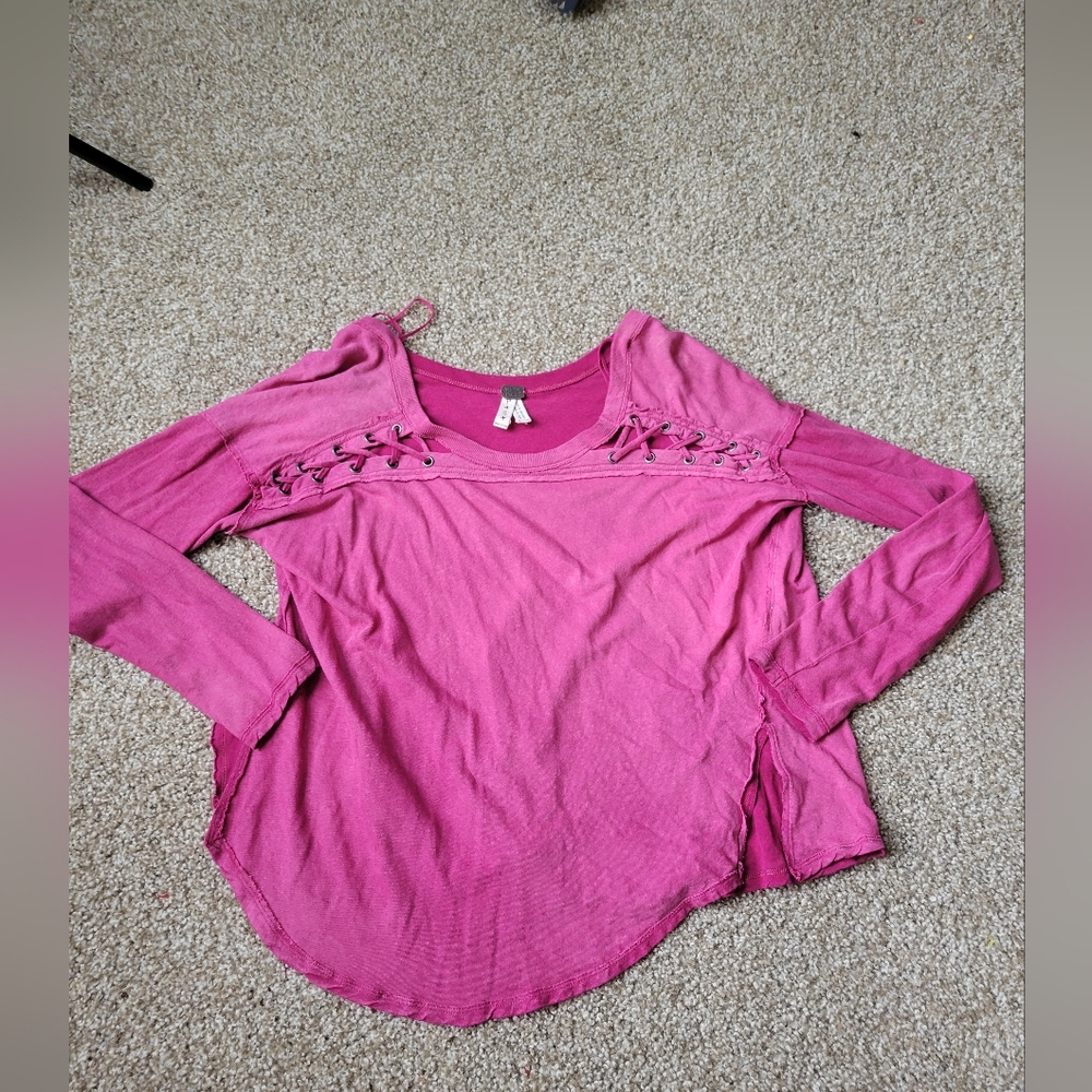 We The Free Pink Ruffled Blouse - Picture 2 of 11